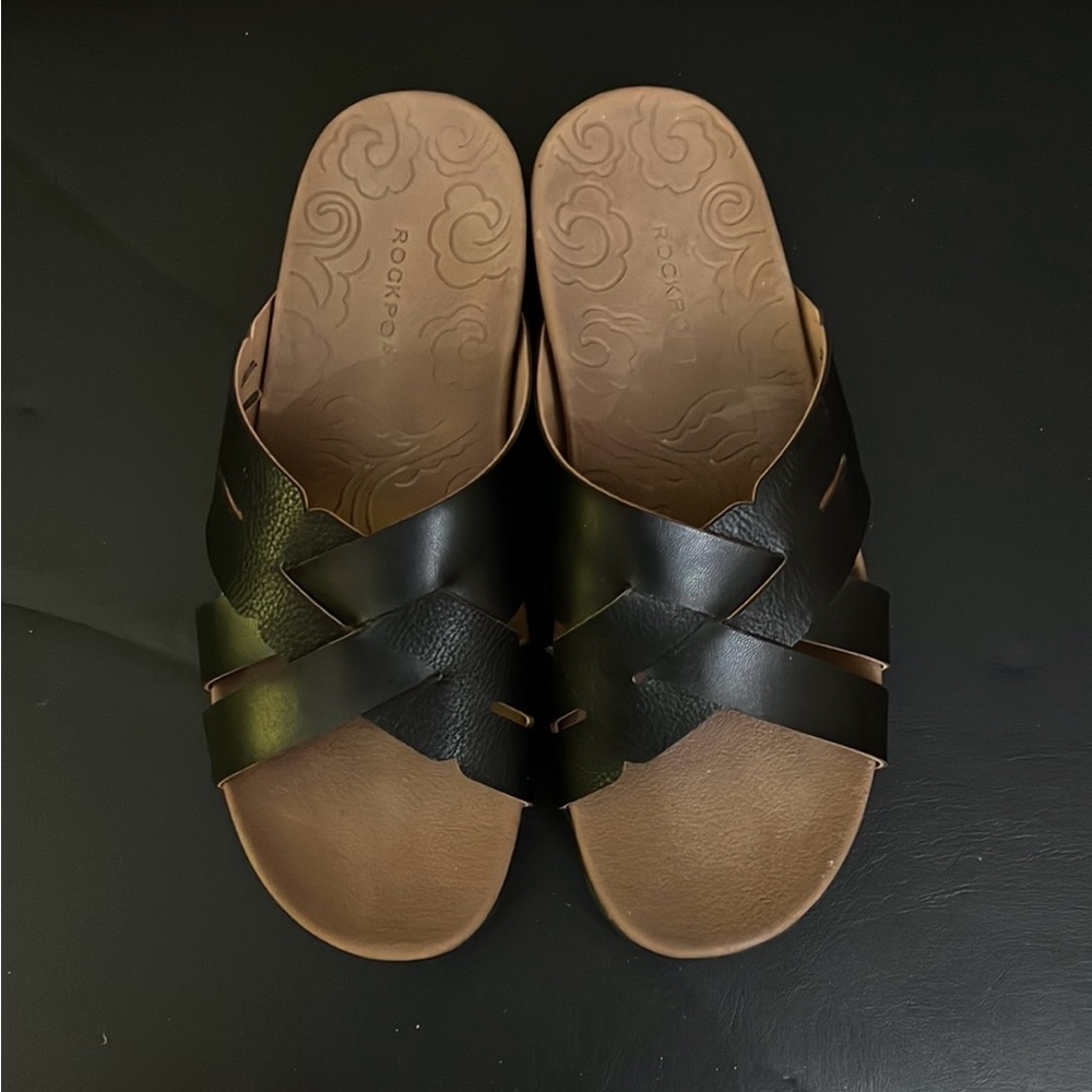 New w/o box ROCKPORT Ridge Woven Slide Sandals